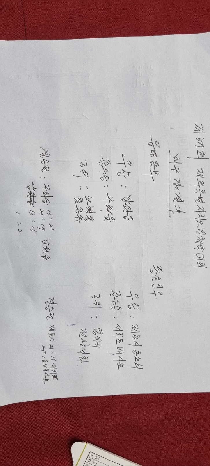 배구 - 2023년 4월 23일 읍면동, 읍면동 동호인 경기결과